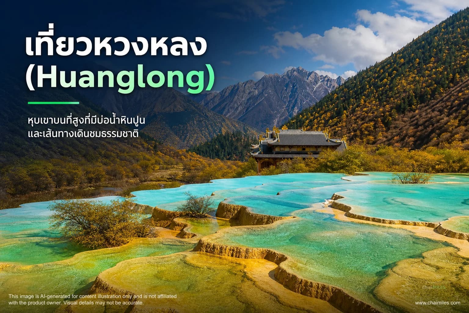 เที่ยวหวงหลง (Huanglong) สรุปการเดินทางจากสถานี Huanglongjiuzhai และจิ่วจ้ายโกว ค่าเข้า กระเช้า และเส้นทางเดินชม